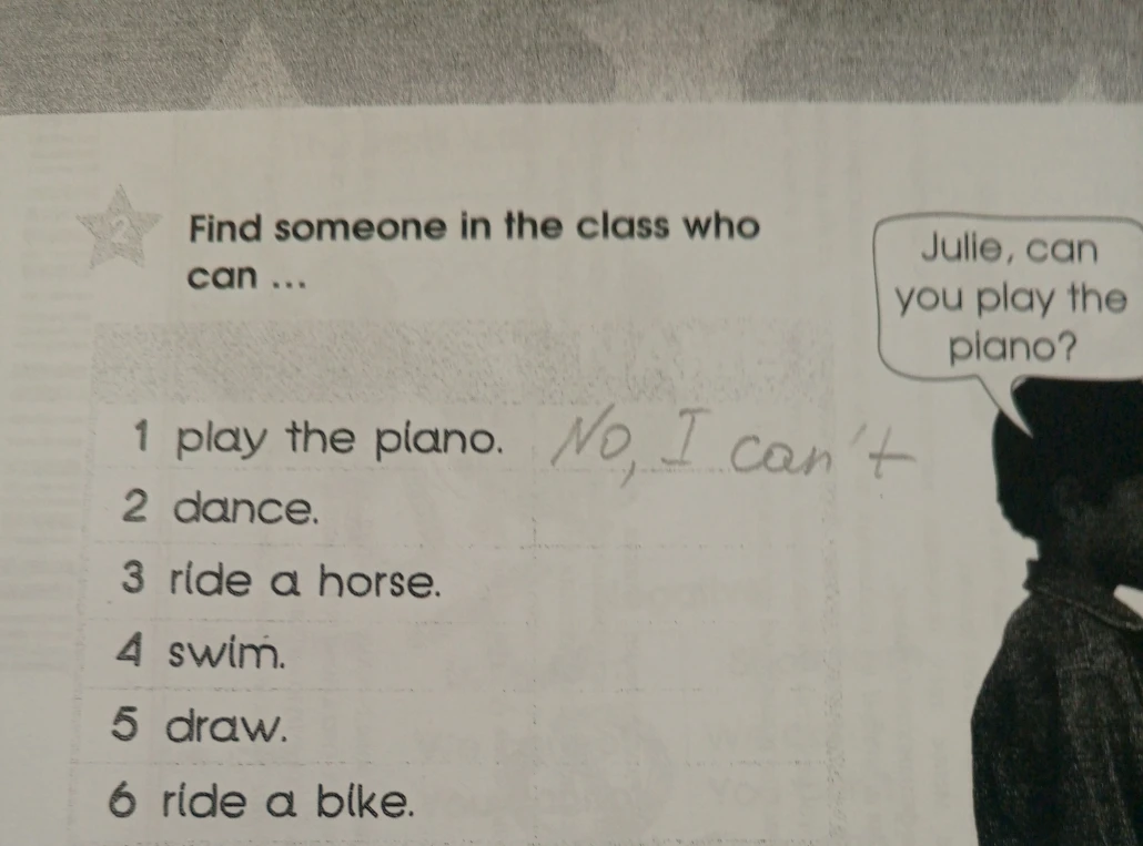 Find someone in the class who can ...