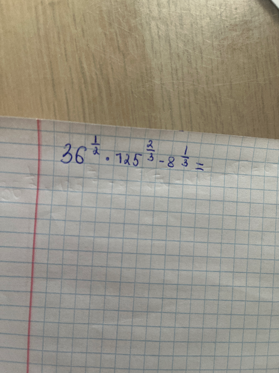 36^1/2 * 125^2/3 - 8^1/3 =