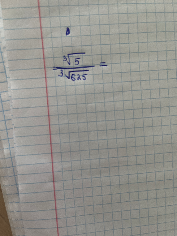 Найти значение выражения: 

$\frac{\sqrt[3]{5}}{\sqrt[3]{625}}$
