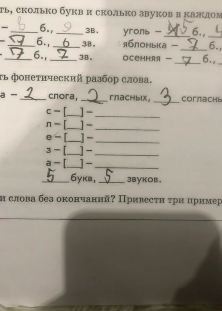 сделать фонетический разбор слова