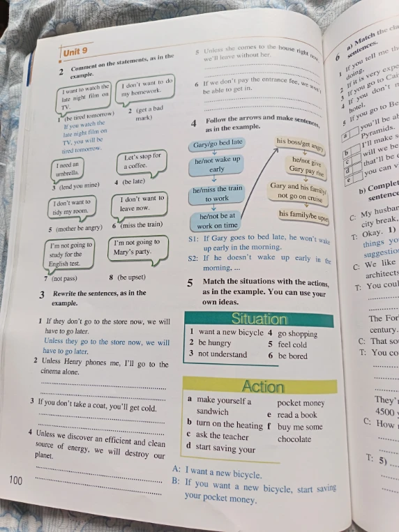 Comment on the statements, as in the example.