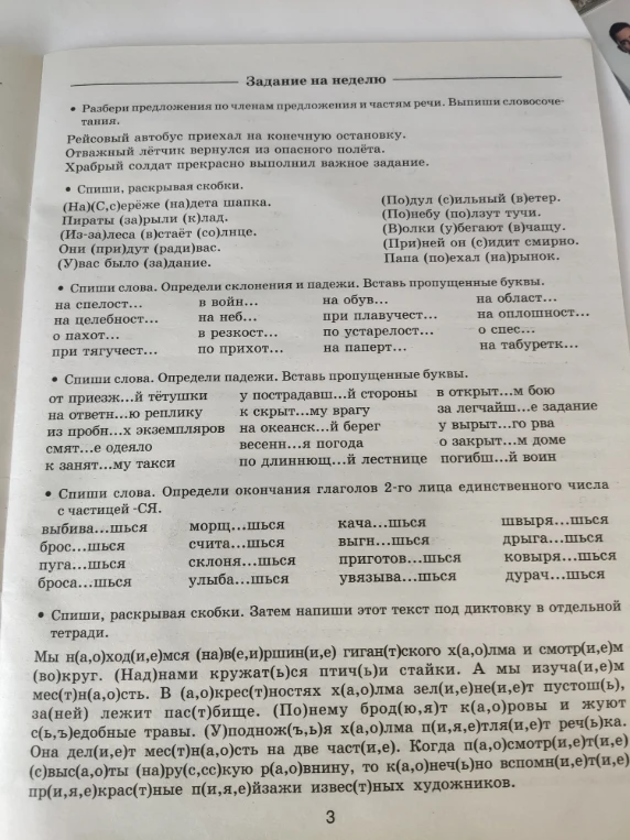 Разбери предложения по членам предложения и частям речи. Выпиши словосочетания.