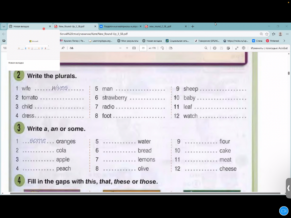 Write the plurals.