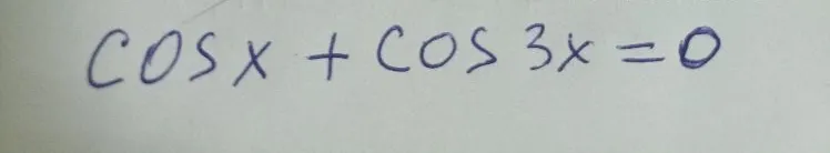 cos x + cos 3x = 0