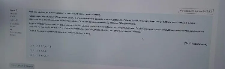 Укажите цифры, на месте которых в тексте должны стоять запятые.