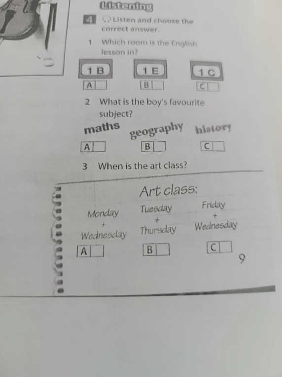 Listen and choose the correct answer.