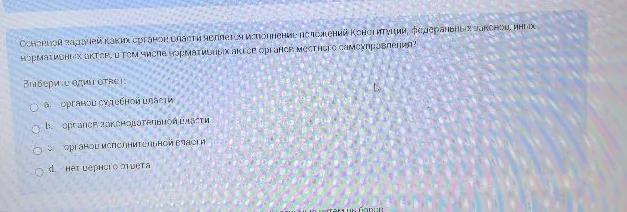 Основной задачей каких органов власти является исполнение положений Конституции, федеральных законов, иных нормативных актов, в том числе нормативных актов органов местного самоуправления?