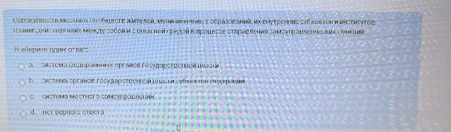 Совокупность местных сообществ жителей, муниципальных образований, их внутренних субъектов и институтов, взаимодействующих между собой и с внешней средой в процессе отправления самоуправленческих функций