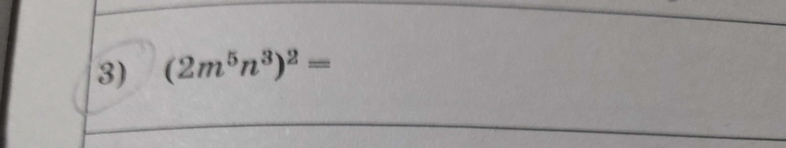 (2m^5n^3)^2 =