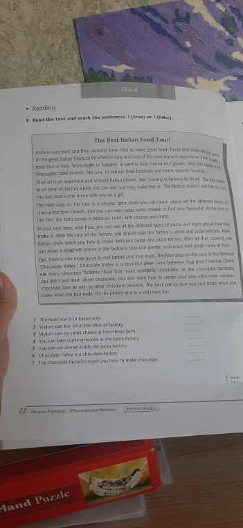 Read the text and mark the sentences T (true) or F (false).