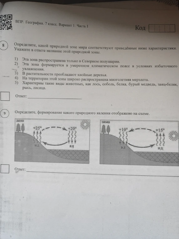 Определите, какой природной зоне мира соответствуют приведённые ниже характеристики.