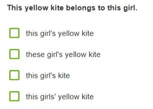 This yellow kite belongs to this girl.