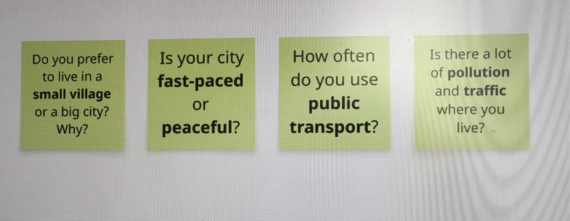 Do you prefer to live in a small village or a big city? Why?