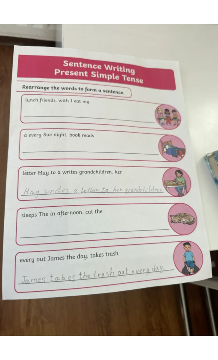 Rearrange the words to form a sentence.