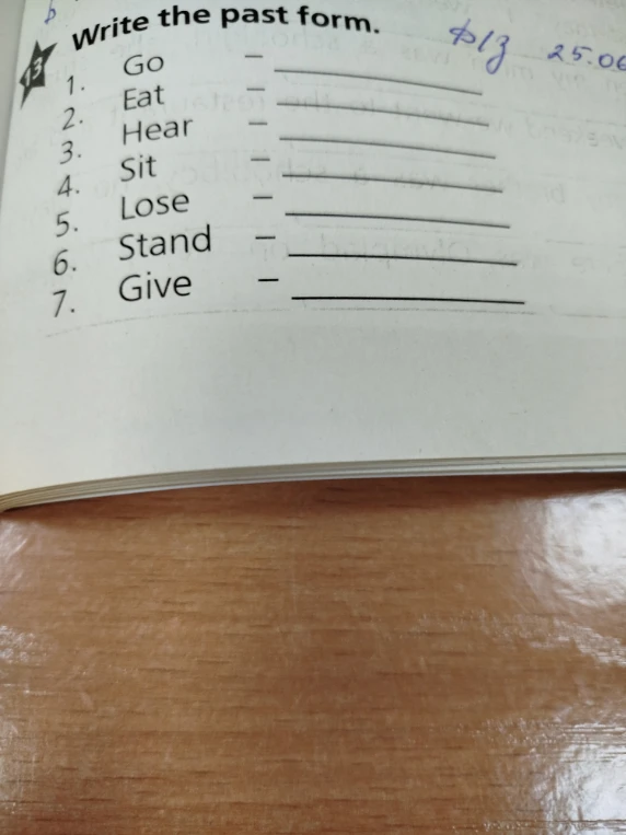 Write the past form.