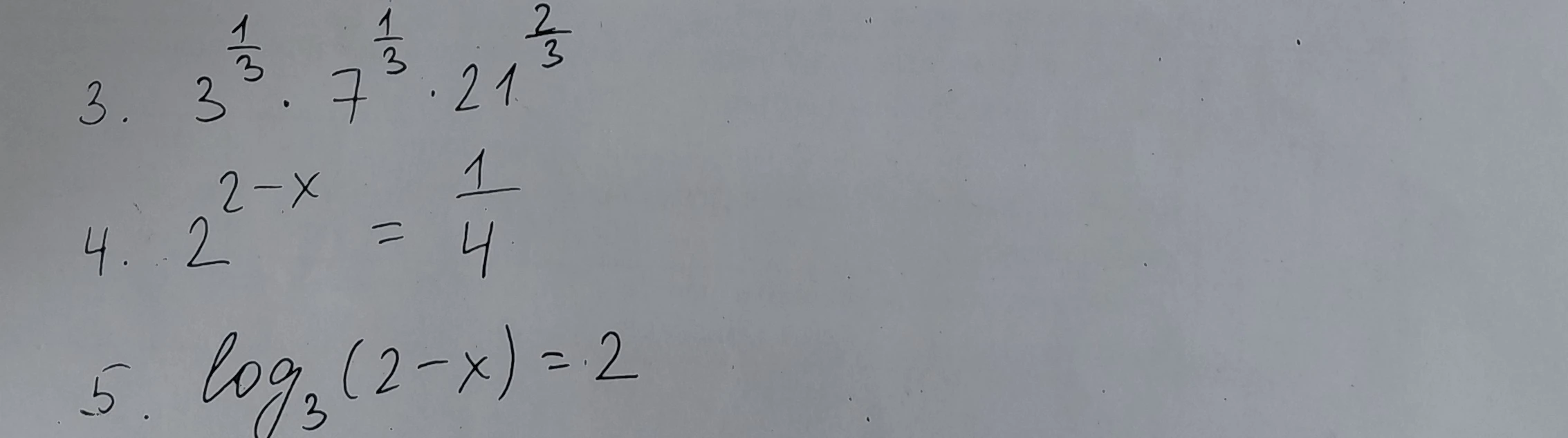 3. 3^1/3 * 7^1/3 * 21^2/3