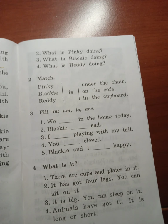 Fill in: am, is, are. 1. We ____ in the house today.