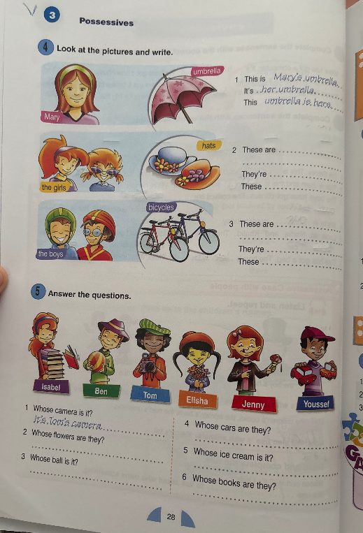 Look at the pictures and write.