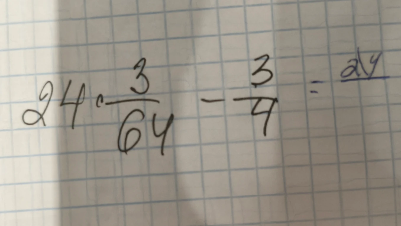 24 * 3/64 - 3/4