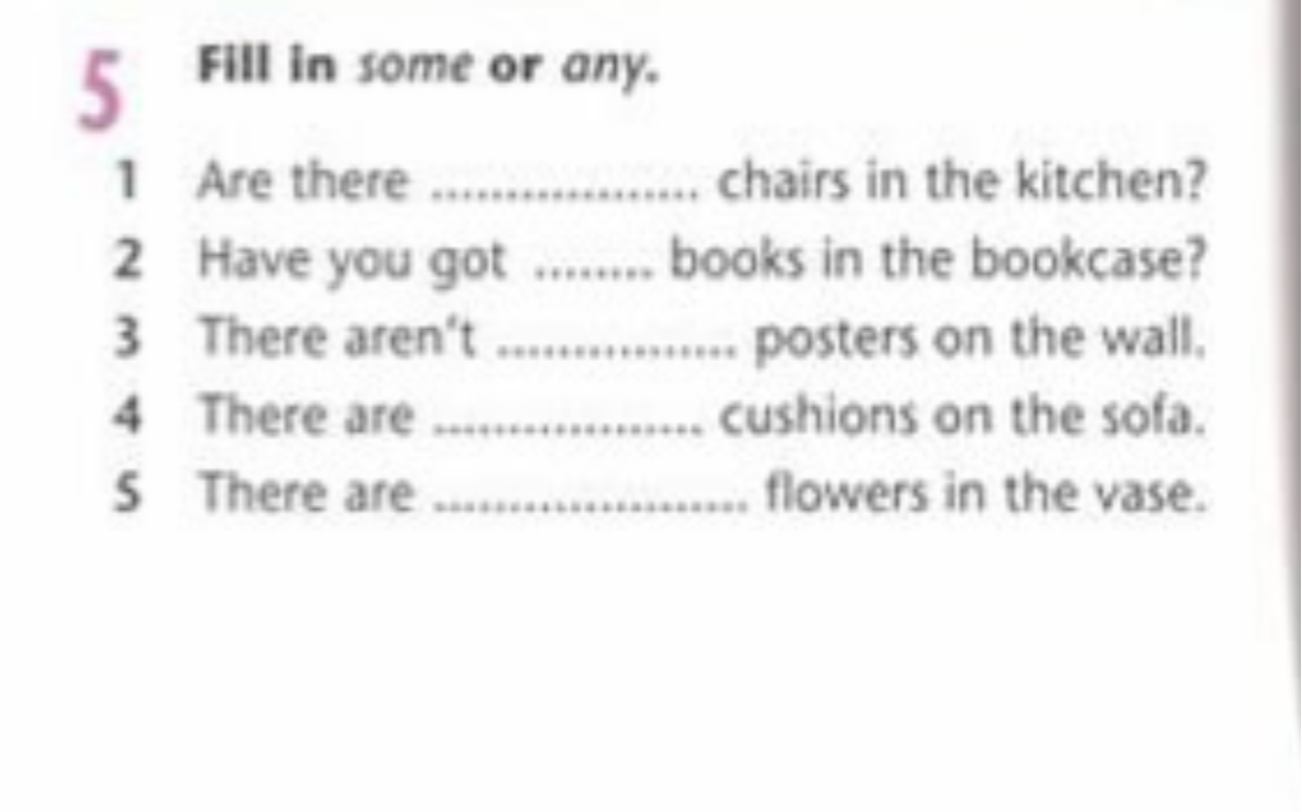 Fill in some or any.
