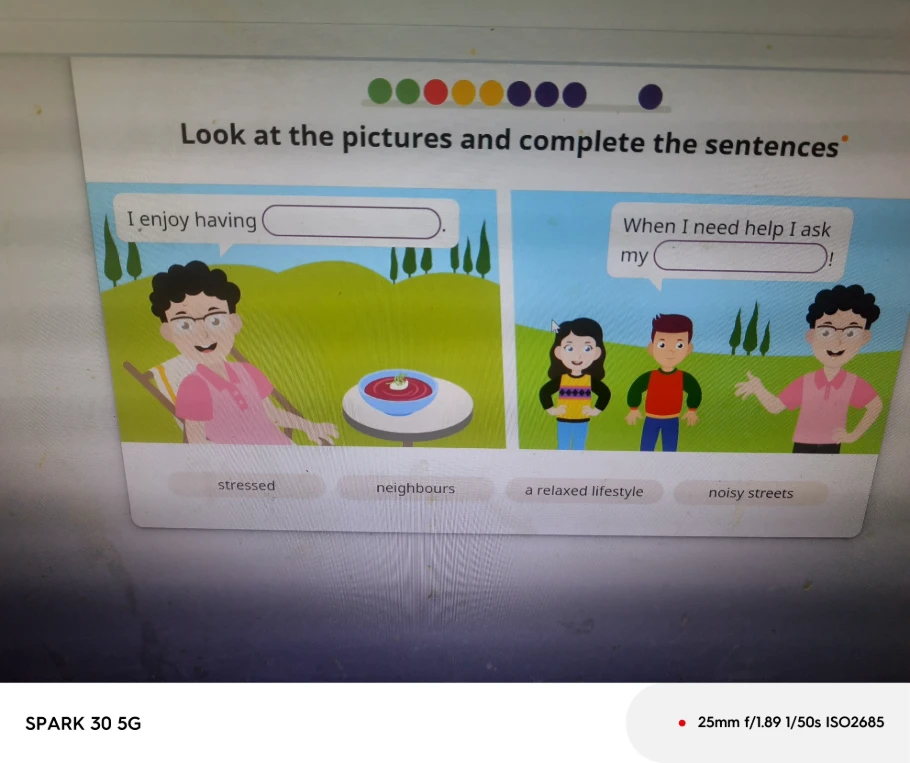 Look at the pictures and complete the sentences