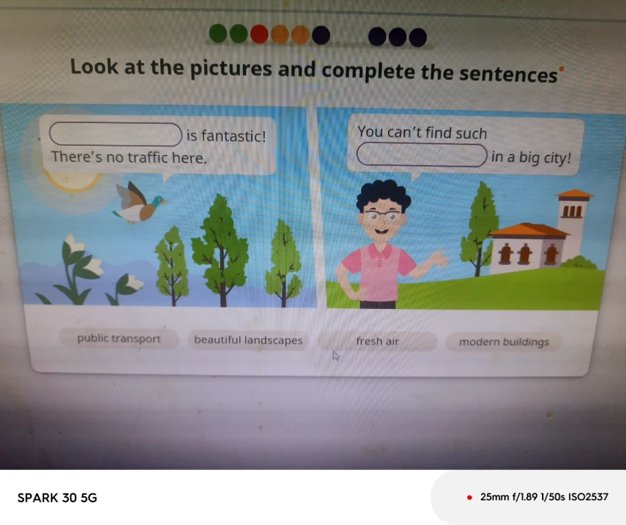 Look at the pictures and complete the sentences