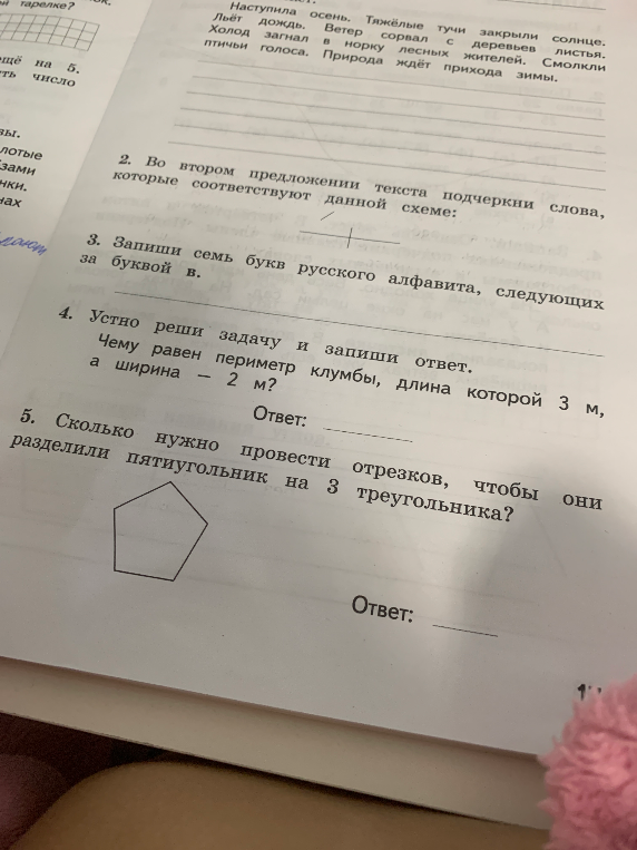 Во втором предложении текста подчеркни слова, которые соответствуют данной схеме: