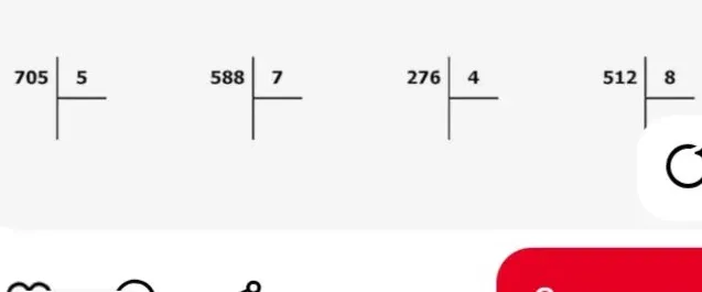 705 / 5, 588 / 7, 276 / 4, 512 / 8