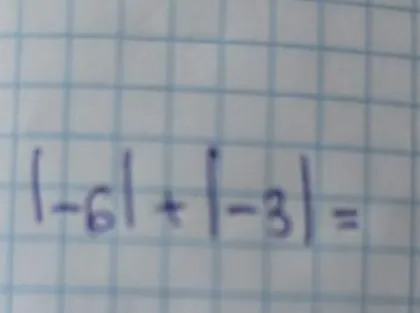 |-6| + |-3| =