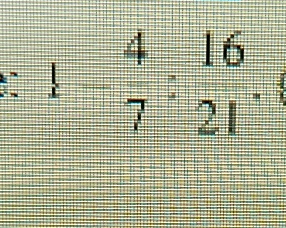 4/7 = 16/21