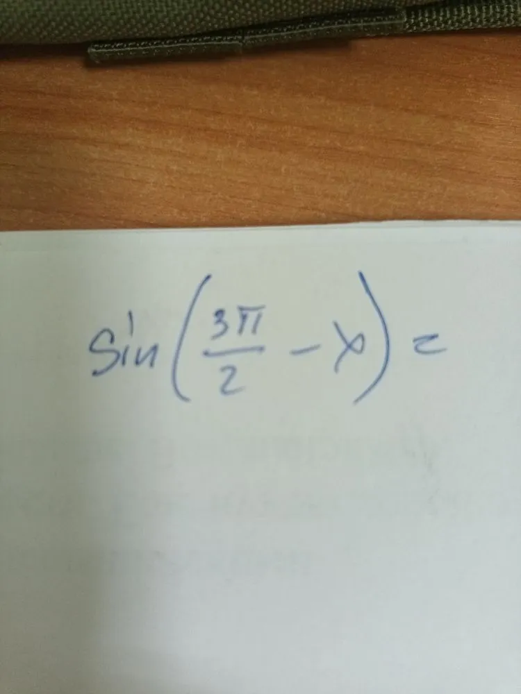 sin(3π/2 - x) =