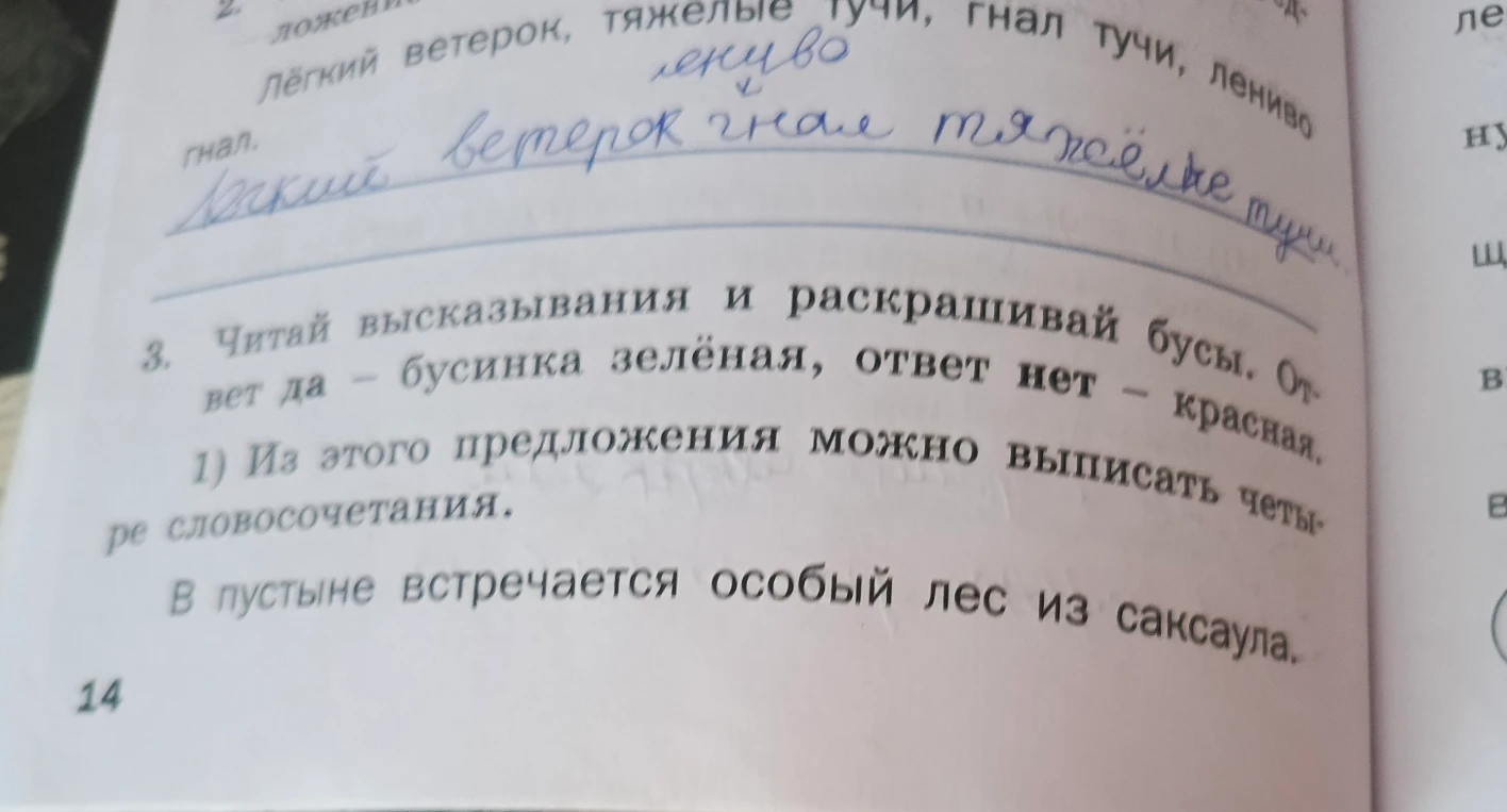 3. Читай высказывания и раскрашивай бусы. Ответ да — бусинка зелёная, ответ нет — красная.