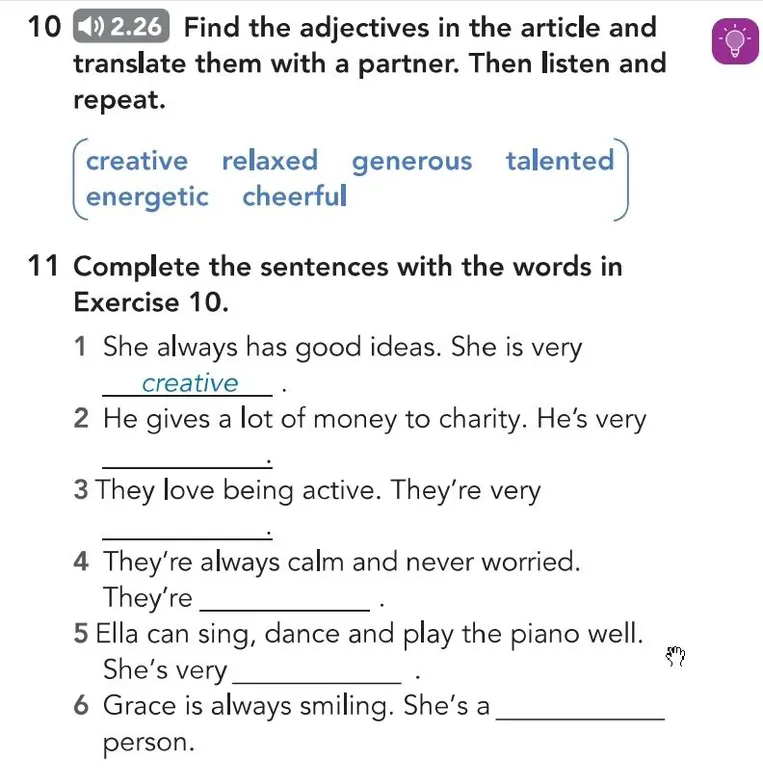 Look at the list below. Match adjectives 1–4 with their opposites a–d.
