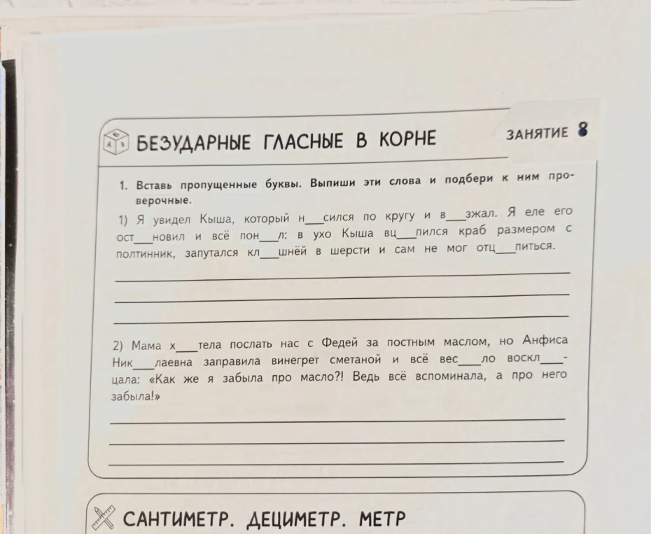 Вставь пропущенные буквы. Выпиши эти слова и подбери к ним проверочные.