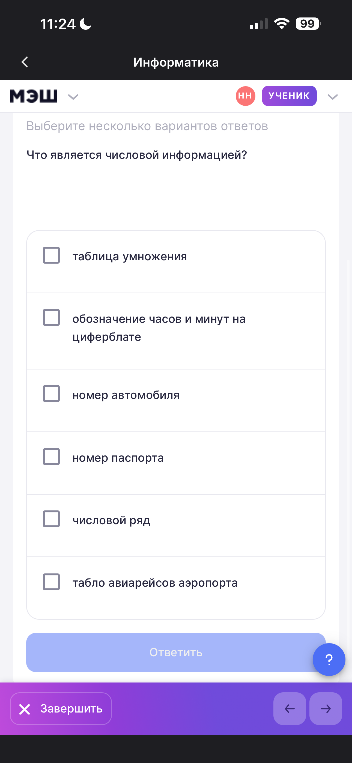 Что является числовой информацией?