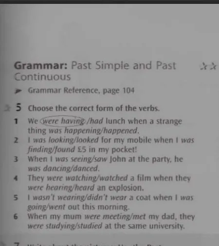 Choose the correct form of the verbs.