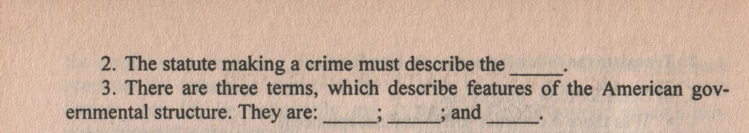 2. The statute making a crime must describe the ____.