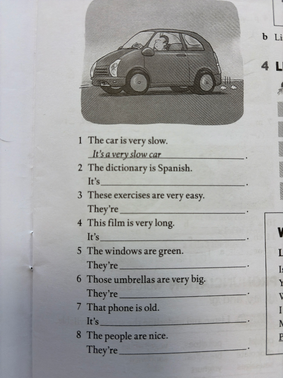 The car is very slow.