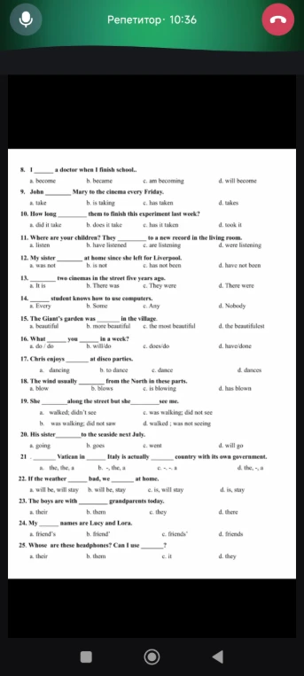 8. I ________ a doctor when I finish school..