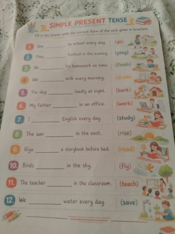 Fill in the blanks with the correct form of the verb given in brackets.