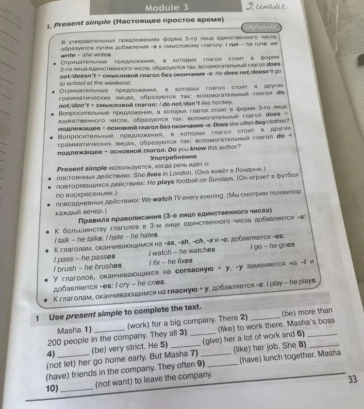 Use present simple to complete the text.