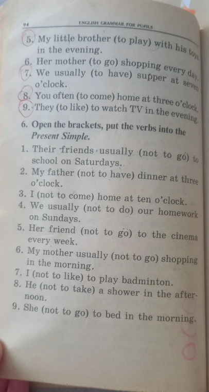 Open the brackets, put the verbs into the Present Simple.