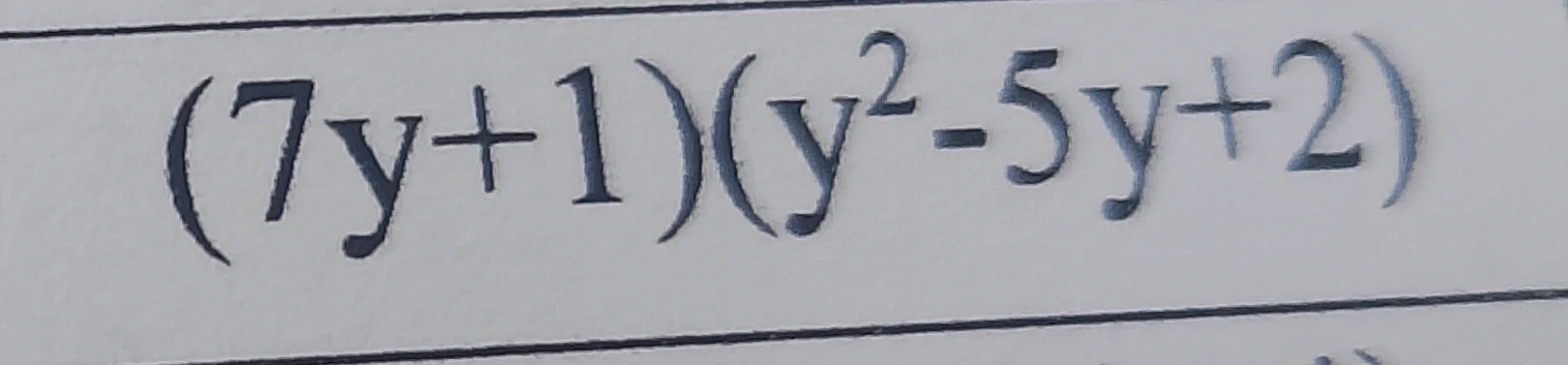 (7y+1)(y^2-5y+2)