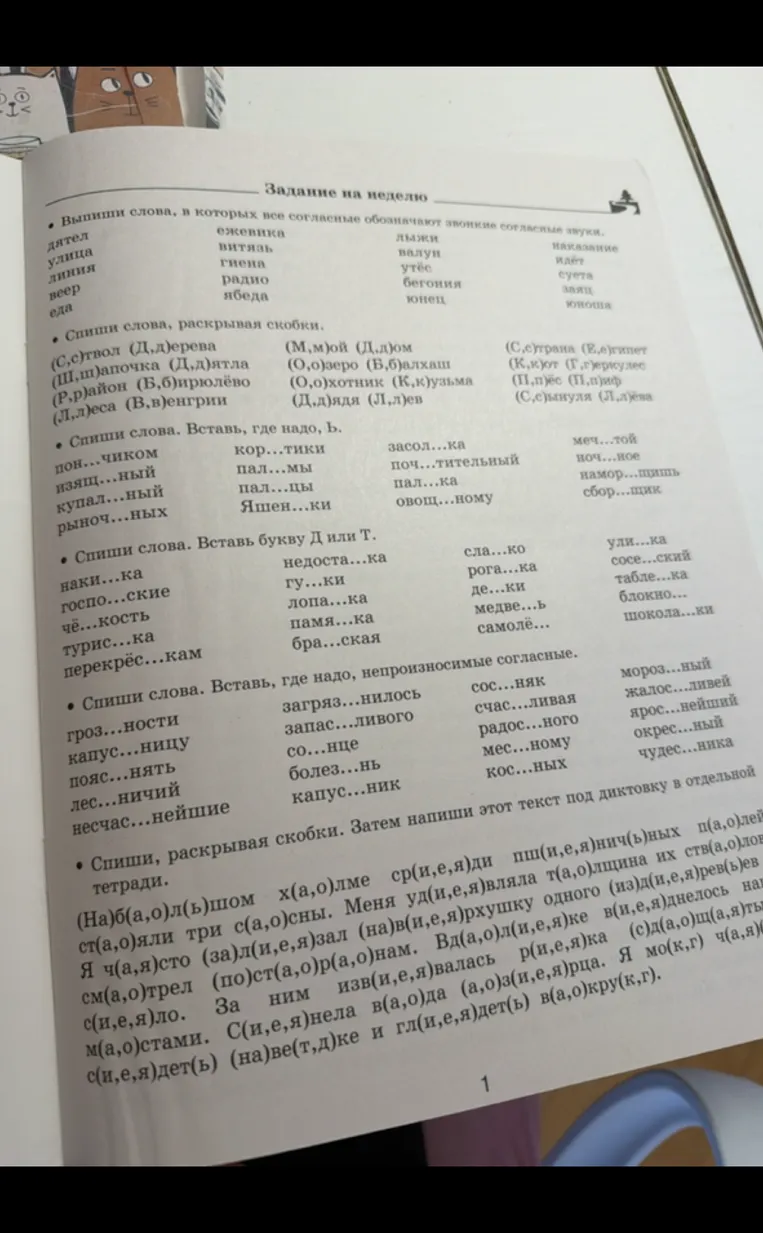 Выпиши слова, в которых все согласные обозначают звонкие согласные звуки.