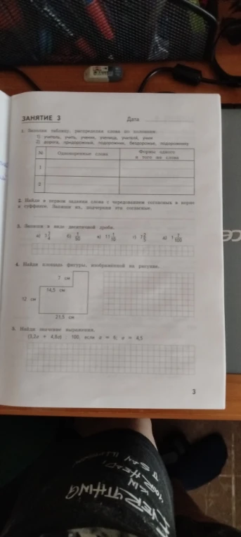 Заполни таблицу, распределяя слова по колонкам.