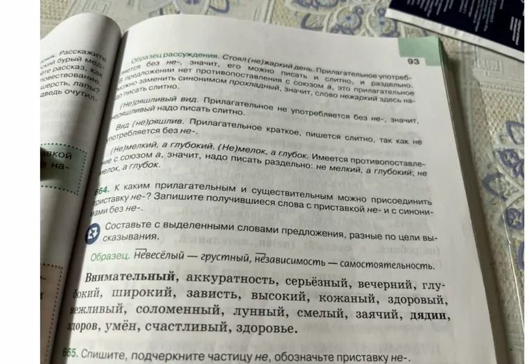 К каким прилагательным и существительным можно присоединить приставку не-? Запишите получившиеся слова с приставкой не- и с синонимами без не-.