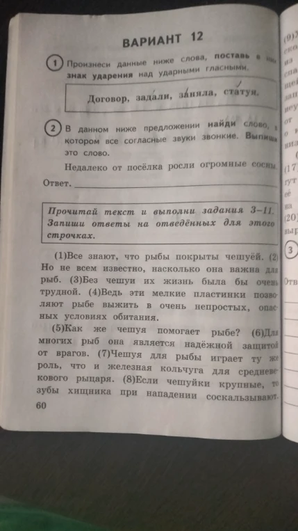 Произнеси данные ниже слова, поставь в них знак ударения над ударными гласными.