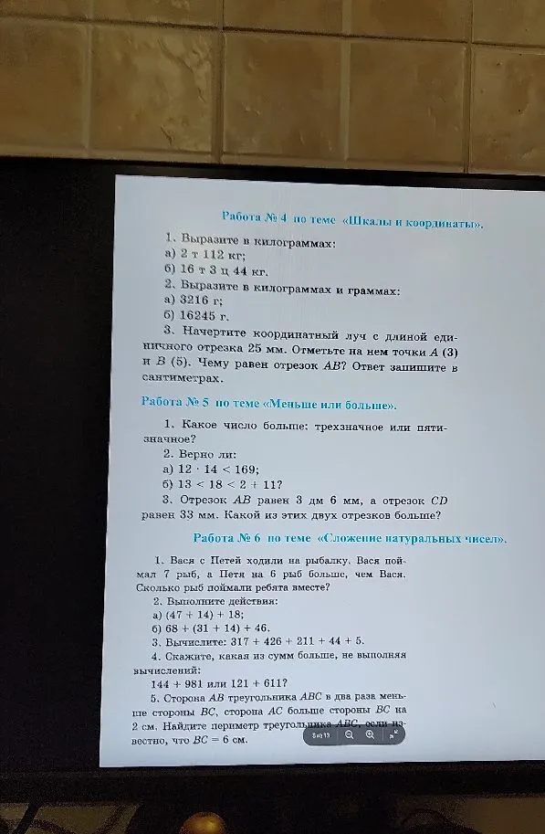 Работа № 4 по теме «Шкалы и координаты».