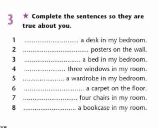 Complete the sentences so they are true about you.