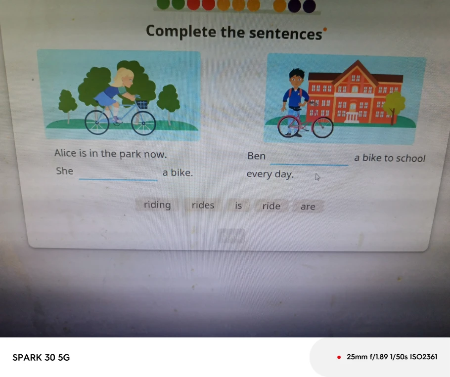 Complete the sentences
